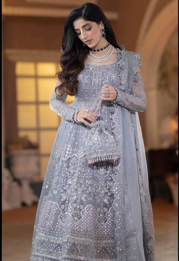 New Premium Wedding Collection Pakistani Branded, Bridal Dress for Wedding, Wedding Partywear Maxi, Designer Dress, Readymade Partywear Maxi